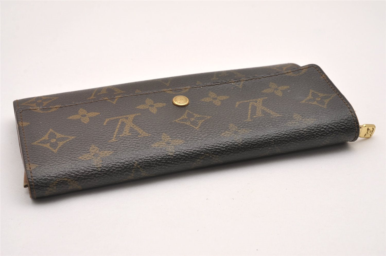 Auth Louis Vuitton Monogram Pochette Porte Monnaie Credit Wallet M61723 LV 1482J