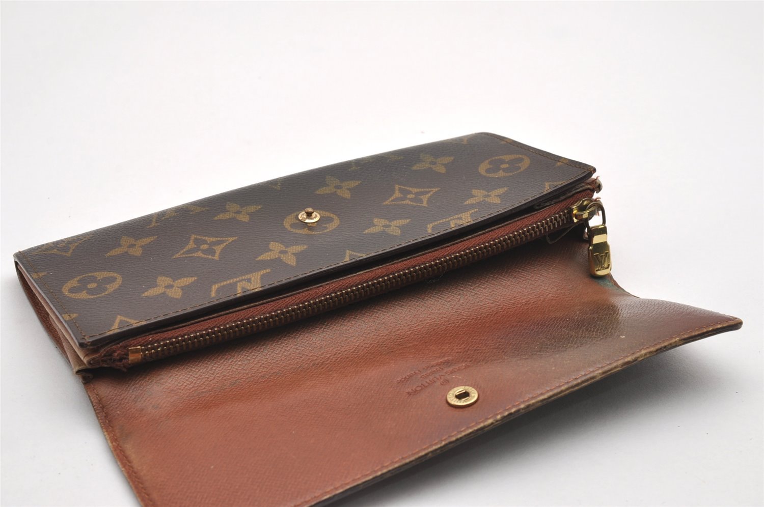 Auth Louis Vuitton Monogram Pochette Porte Monnaie Credit Wallet M61723 LV 1482J