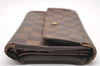 Authentic Louis Vuitton Damier Porte Tresor International Wallet N61215 LV 1483J