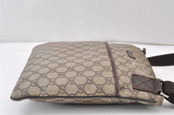 Authentic GUCCI Shoulder Cross Body Bag Purse GG PVC Leather 141626 Brown 1483K