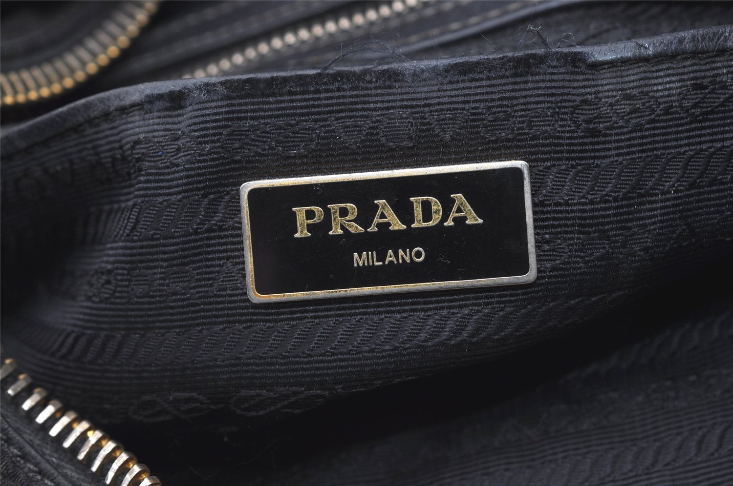 Authentic PRADA Vintage Nylon Tessuto Saffiano Leather Shoulder Bag Black 1484J