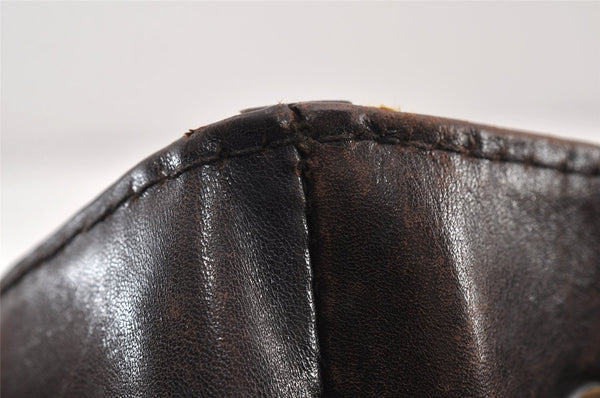 Authentic GUCCI Vintage Tote Bag GG Canvas Leather 101341 Brown Junk 1484K