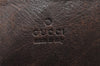 Authentic GUCCI Vintage Tote Bag GG Canvas Leather 101341 Brown Junk 1484K
