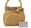 Authentic Christian Dior Maris Pearl Shoulder Hand Bag Purse Nylon Beige 1485K