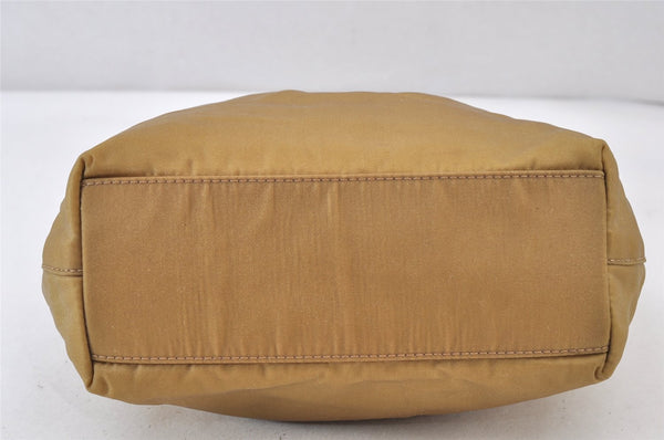 Authentic Christian Dior Maris Pearl Shoulder Hand Bag Purse Nylon Beige 1485K