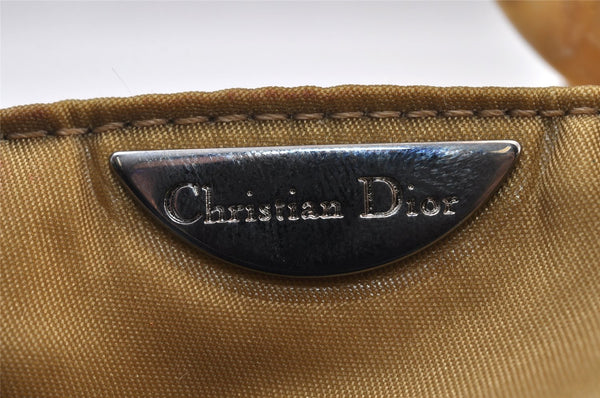 Authentic Christian Dior Maris Pearl Shoulder Hand Bag Purse Nylon Beige 1485K