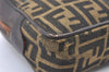 Authentic FENDI Zucca Shoulder Clutch Bag Purse Canvas Leather Brown Junk 1486K