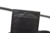 Authentic FENDI Vintage Shoulder Tote Bag Purse Jersey Leather Black 1488K