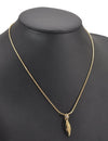 Authentic Christian Dior Gold Tone Chain Rhinestone Pendant Necklace CD 1490J