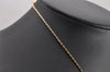 Authentic Christian Dior Gold Tone Chain Rhinestone Pendant Necklace CD 1490J