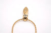 Authentic Christian Dior Gold Tone Chain Rhinestone Pendant Necklace CD 1490J