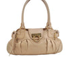 Authentic Salvatore Ferragamo Gancini Leather Shoulder Hand Bag Beige 1490K