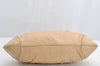 Authentic Salvatore Ferragamo Gancini Leather Shoulder Hand Bag Beige 1490K