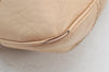 Authentic Salvatore Ferragamo Gancini Leather Shoulder Hand Bag Beige 1490K