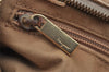 Authentic Salvatore Ferragamo Gancini Leather Shoulder Hand Bag Beige 1490K
