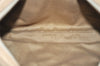 Authentic Salvatore Ferragamo Gancini Leather Shoulder Hand Bag Beige 1490K