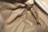 Authentic Salvatore Ferragamo Gancini Leather Shoulder Hand Bag Beige 1490K