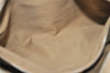 Authentic Salvatore Ferragamo Gancini Leather Shoulder Hand Bag Beige 1490K
