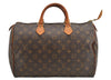 Authentic Louis Vuitton Monogram Speedy 35 Hand Boston Bag M41524 LV 1491K