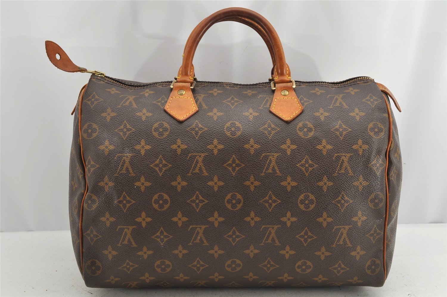 Authentic Louis Vuitton Monogram Speedy 35 Hand Boston Bag M41524 LV 1491K