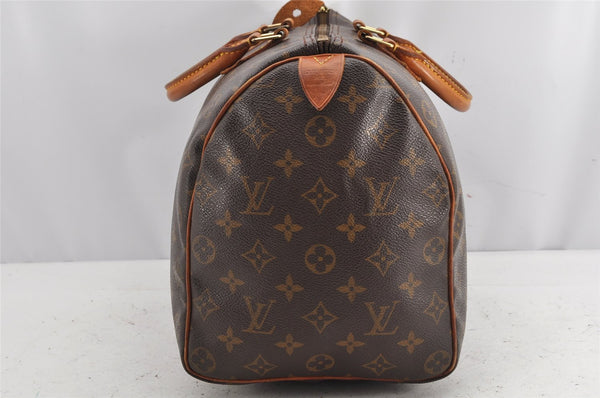 Authentic Louis Vuitton Monogram Speedy 35 Hand Boston Bag M41524 LV 1491K