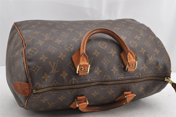 Authentic Louis Vuitton Monogram Speedy 35 Hand Boston Bag M41524 LV 1491K