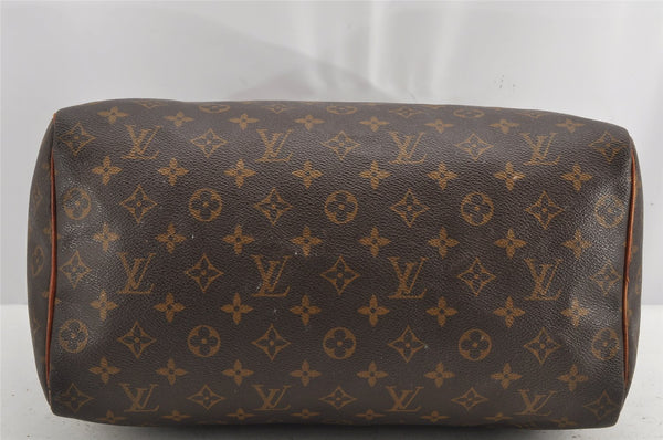 Authentic Louis Vuitton Monogram Speedy 35 Hand Boston Bag M41524 LV 1491K