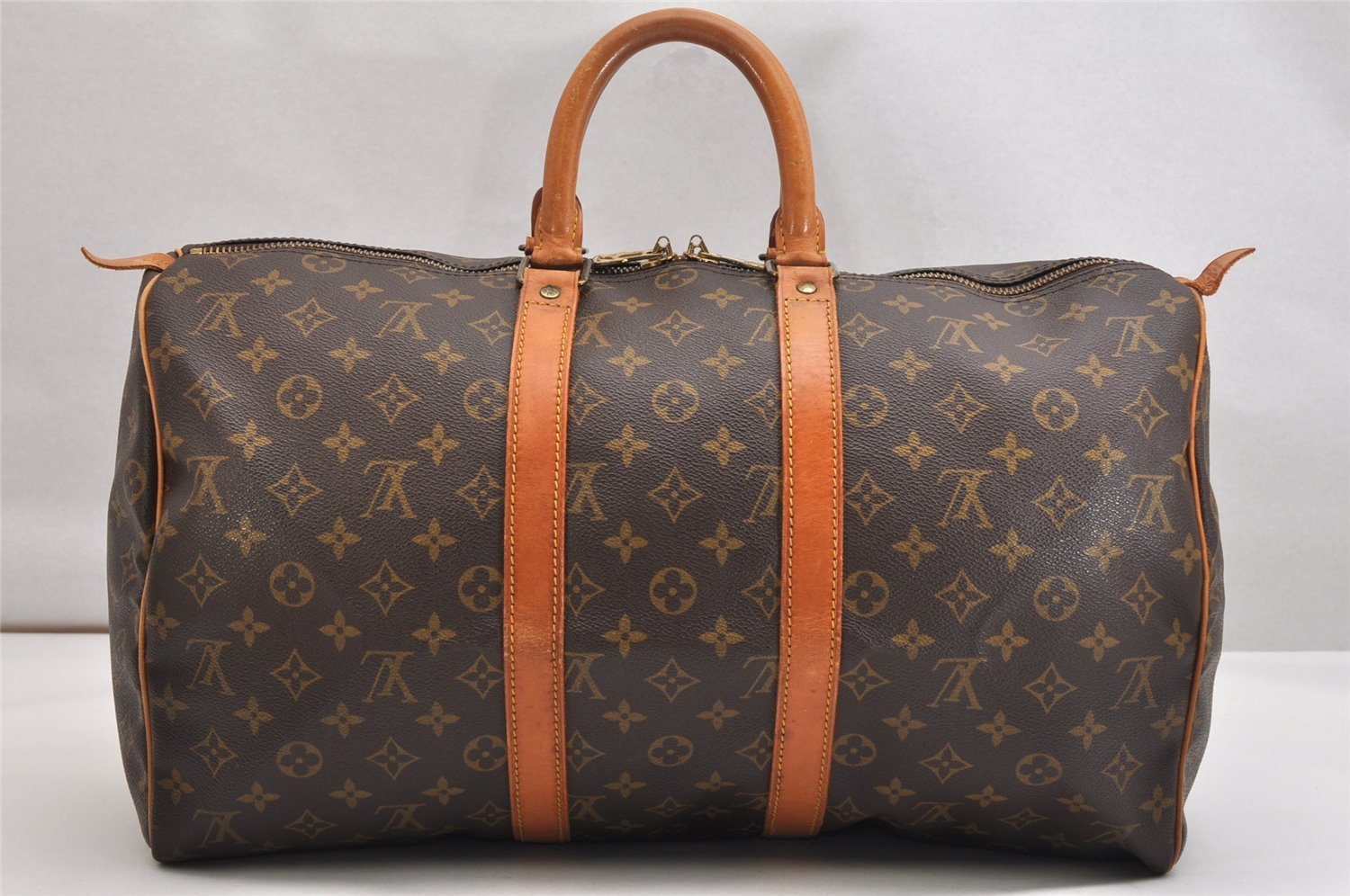 Authentic Louis Vuitton Monogram Keepall 45 Travel Boston Bag M41428 LV 1492K