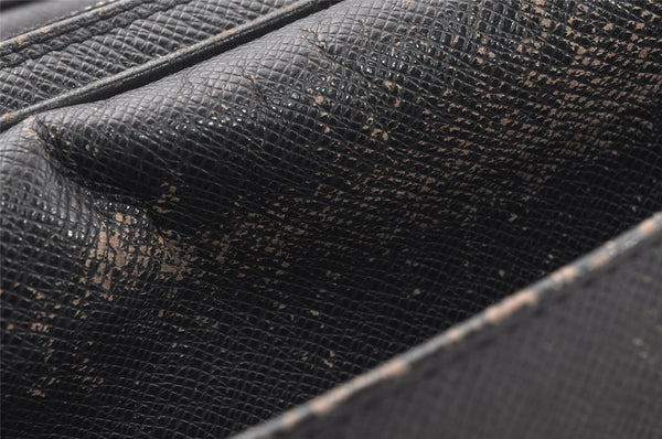 Auth Louis Vuitton Taiga Reporter PM Shoulder Cross Bag Black M30152 LV 1494I