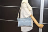 Authentic PRADA Nylon Tessuto Leather Shoulder Cross Body Bag Light Blue 1494J