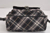 Authentic BURBERRY BLUE LABEL Check Shoulder Cross Bag Nylon Leather Black 1495J