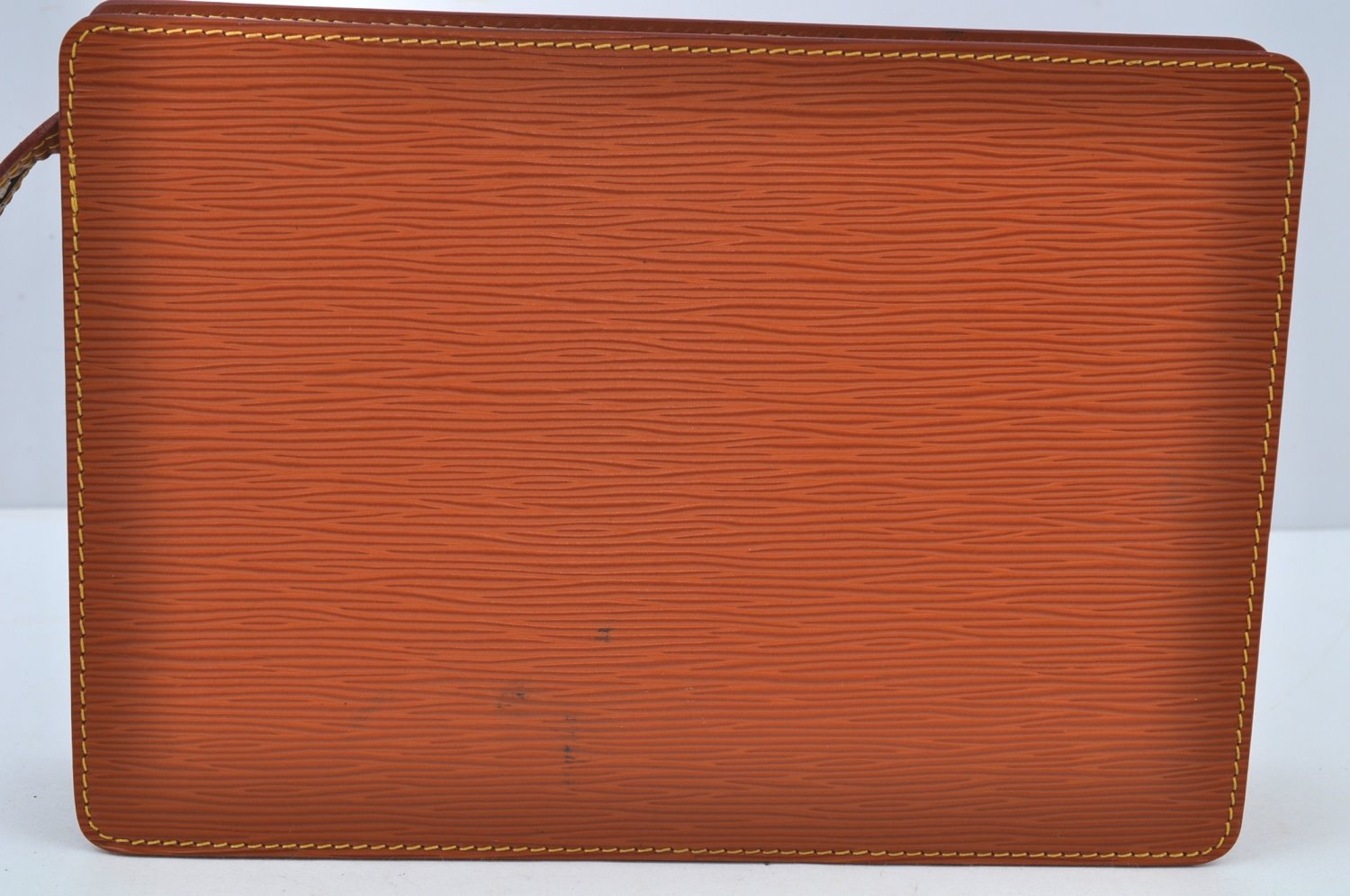 Authentic Louis Vuitton Epi Pochette Homme Clutch Hand Bag Brown M52528 LV 1496I