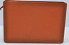 Authentic Louis Vuitton Epi Pochette Homme Clutch Hand Bag Brown M52528 LV 1496I