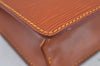 Authentic Louis Vuitton Epi Pochette Homme Clutch Hand Bag Brown M52528 LV 1496I
