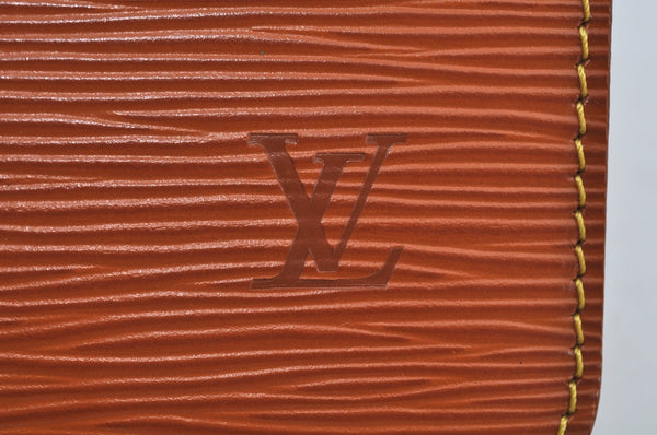 Authentic Louis Vuitton Epi Pochette Homme Clutch Hand Bag Brown M52528 LV 1496I