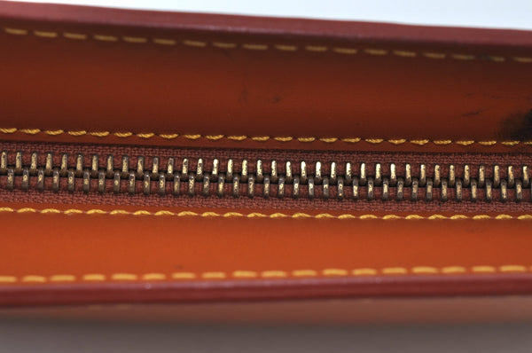 Authentic Louis Vuitton Epi Pochette Homme Clutch Hand Bag Brown M52528 LV 1496I