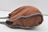 Authentic Stella McCartney Falabella Shoulder Tote Bag Leather Brown 1496J