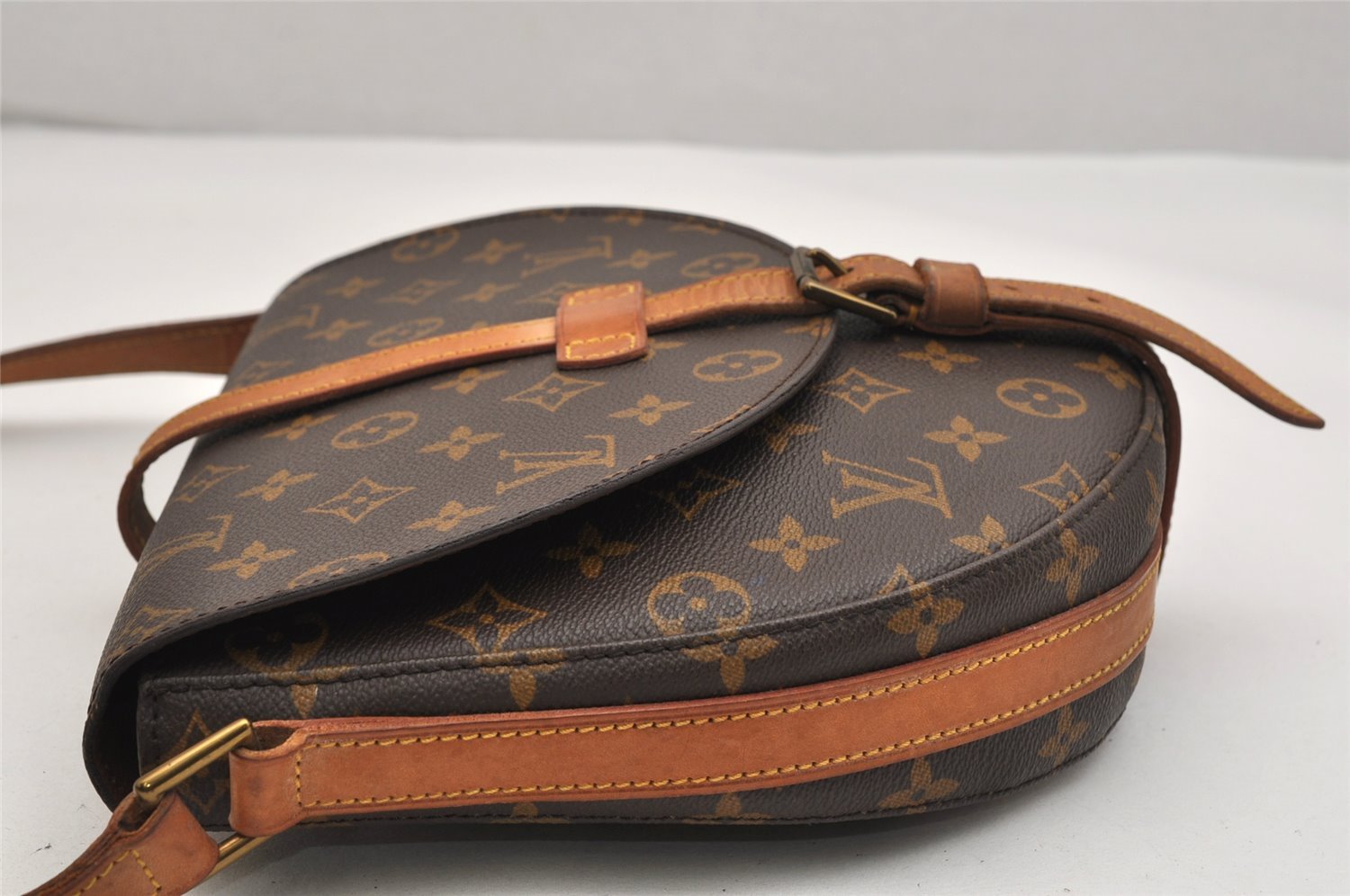 Authentic Louis Vuitton Monogram Chantilly GM Shoulder Cross Bag M51232 LV 1497K