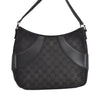 Authentic GUCCI Shoulder Hand Bag Purse GG Canvas Leather 113012 Black 1498J