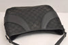 Authentic GUCCI Shoulder Hand Bag Purse GG Canvas Leather 113012 Black 1498J