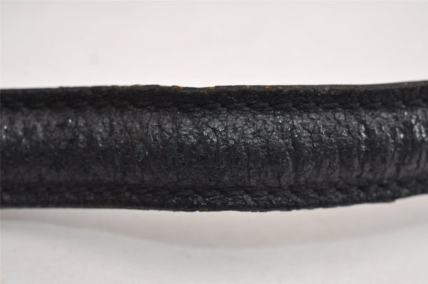 Authentic GUCCI Shoulder Hand Bag Purse GG Canvas Leather 113012 Black 1498J