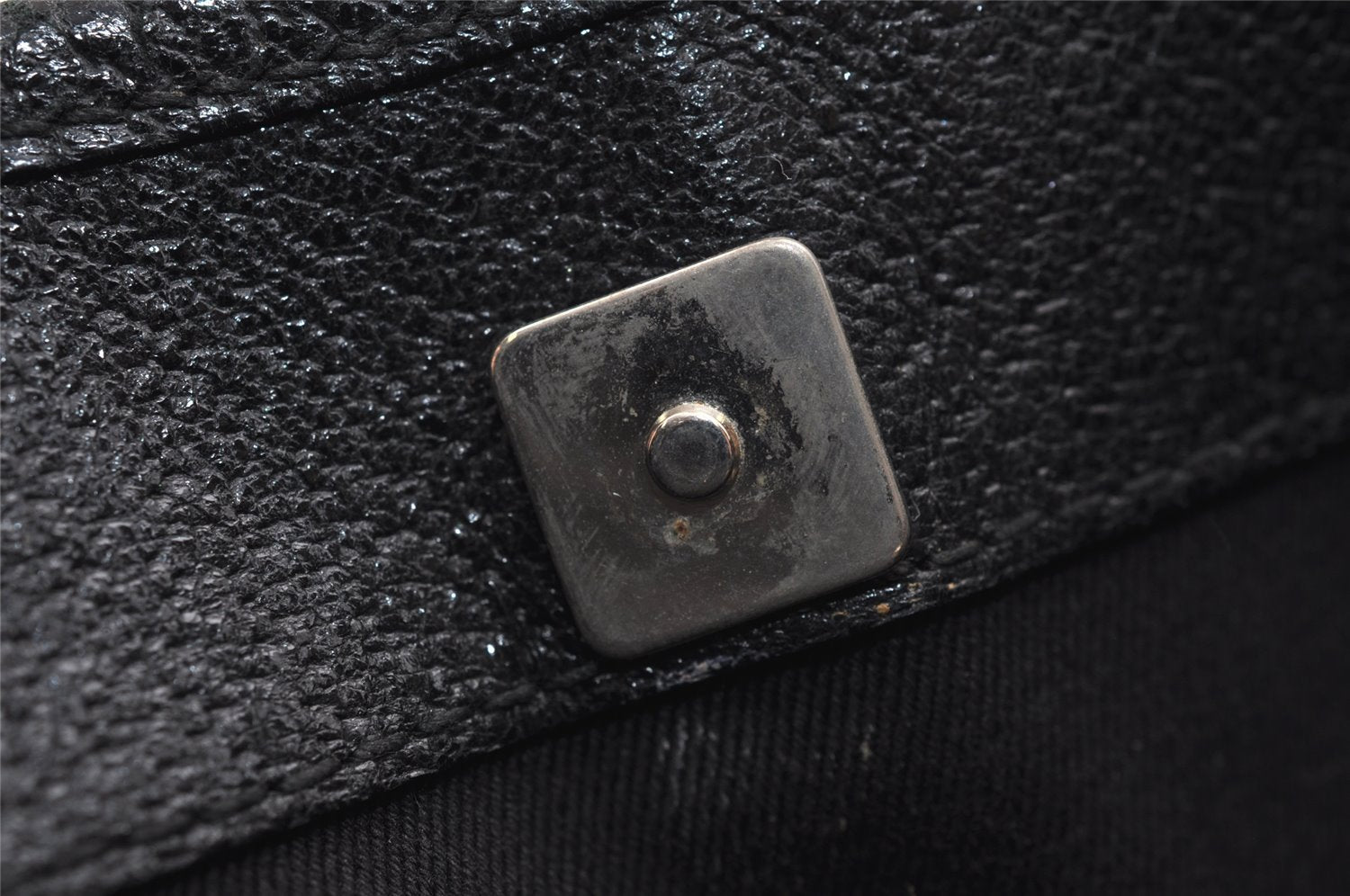 Authentic GUCCI Shoulder Hand Bag Purse GG Canvas Leather 113012 Black 1498J