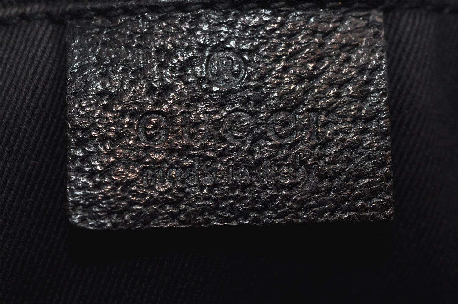 Authentic GUCCI Shoulder Hand Bag Purse GG Canvas Leather 113012 Black 1498J