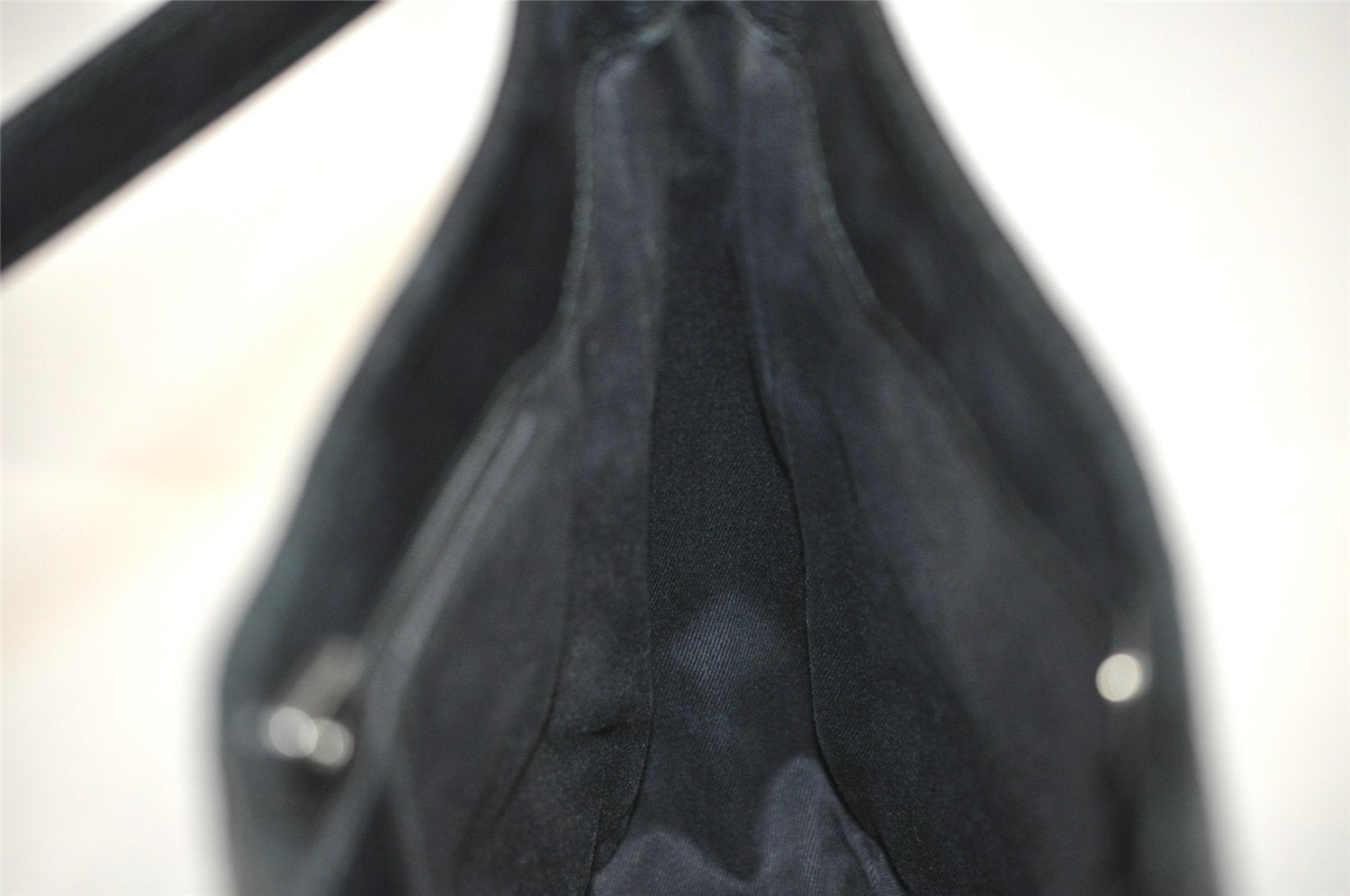 Authentic GUCCI Shoulder Hand Bag Purse GG Canvas Leather 113012 Black 1498J