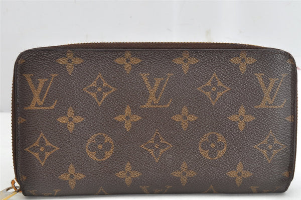 Authentic Louis Vuitton Monogram Zippy Wallet Long Purse Purple M41895 LV 1499K