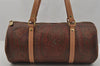 Authentic ETRO Paisley Shoulder Hand Bag PVC Leather Bordeaux Red 1500J