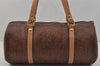 Authentic ETRO Paisley Shoulder Hand Bag PVC Leather Bordeaux Red 1500J