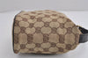 Authentic GUCCI Hand Bag Pouch Purse GG Canvas Leather 0391147 Brown 1501J