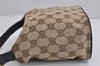 Authentic GUCCI Hand Bag Pouch Purse GG Canvas Leather 0391147 Brown 1501J