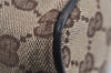 Authentic GUCCI Hand Bag Pouch Purse GG Canvas Leather 0391147 Brown 1501J
